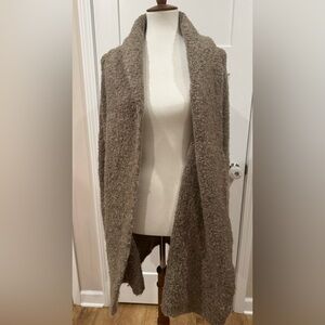 Joie Cozy Boucle Open Front Long Cardigan Coatigan Size Large